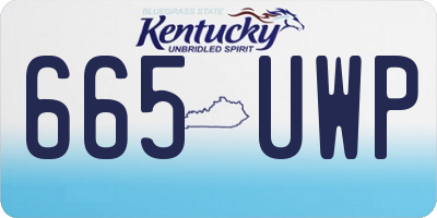 KY license plate 665UWP