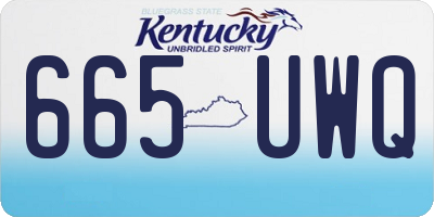 KY license plate 665UWQ