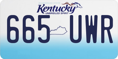 KY license plate 665UWR