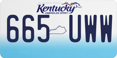 KY license plate 665UWW
