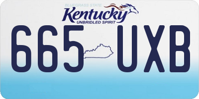 KY license plate 665UXB