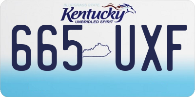KY license plate 665UXF