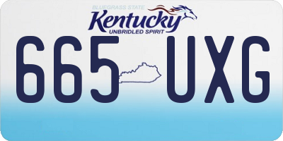 KY license plate 665UXG
