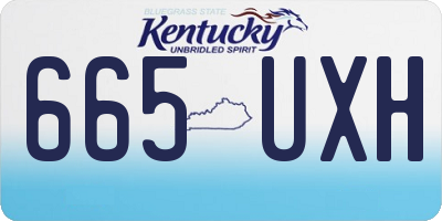KY license plate 665UXH