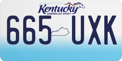 KY license plate 665UXK