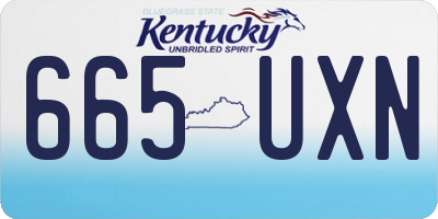 KY license plate 665UXN
