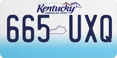 KY license plate 665UXQ