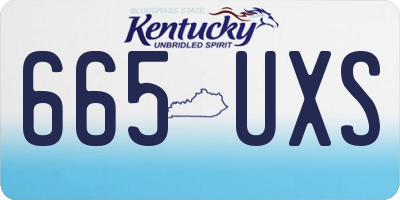 KY license plate 665UXS