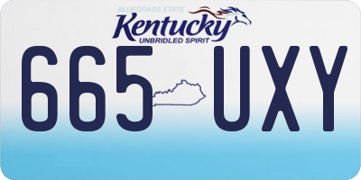 KY license plate 665UXY