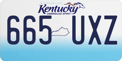 KY license plate 665UXZ