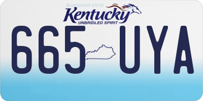 KY license plate 665UYA