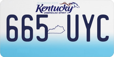KY license plate 665UYC