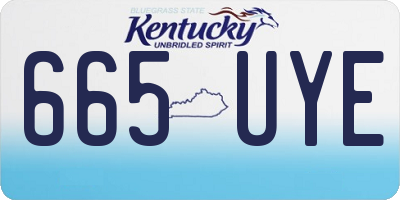 KY license plate 665UYE