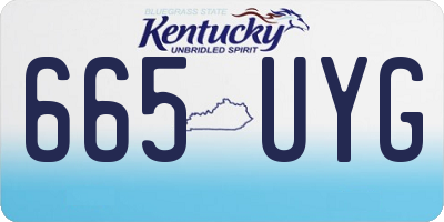 KY license plate 665UYG