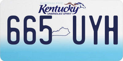 KY license plate 665UYH