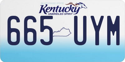 KY license plate 665UYM