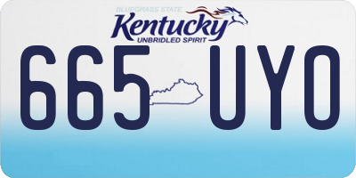 KY license plate 665UYO