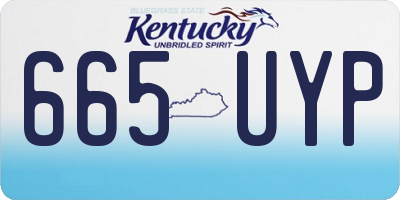 KY license plate 665UYP