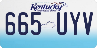 KY license plate 665UYV
