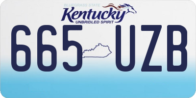 KY license plate 665UZB