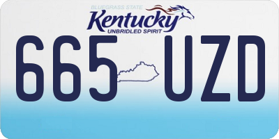 KY license plate 665UZD