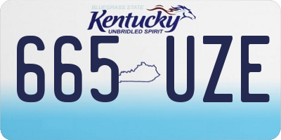 KY license plate 665UZE