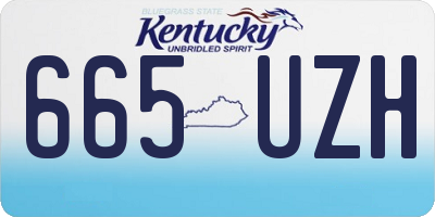 KY license plate 665UZH