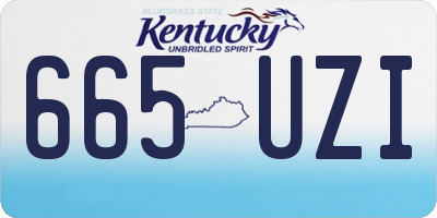KY license plate 665UZI