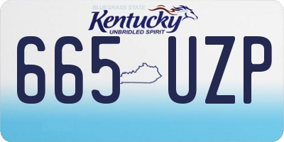 KY license plate 665UZP