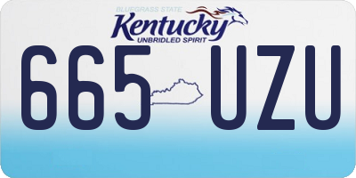 KY license plate 665UZU