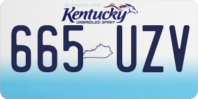 KY license plate 665UZV