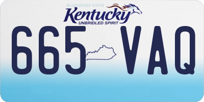 KY license plate 665VAQ