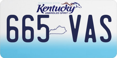 KY license plate 665VAS