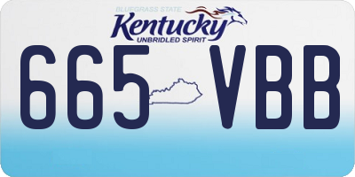 KY license plate 665VBB