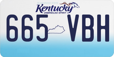 KY license plate 665VBH