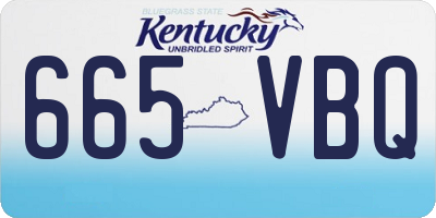 KY license plate 665VBQ