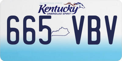 KY license plate 665VBV