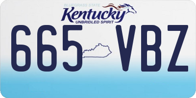 KY license plate 665VBZ