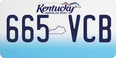 KY license plate 665VCB