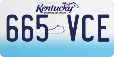 KY license plate 665VCE