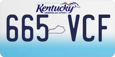 KY license plate 665VCF