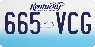 KY license plate 665VCG