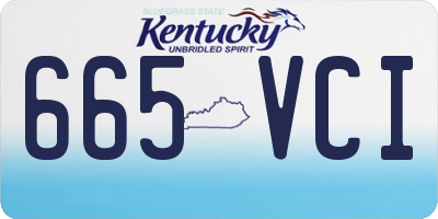 KY license plate 665VCI