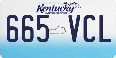 KY license plate 665VCL
