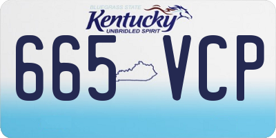 KY license plate 665VCP