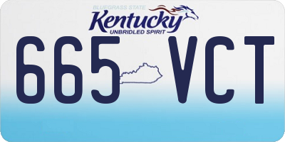 KY license plate 665VCT
