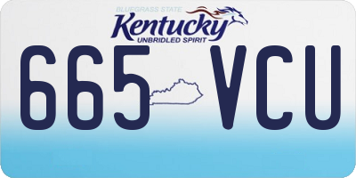 KY license plate 665VCU