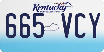 KY license plate 665VCY