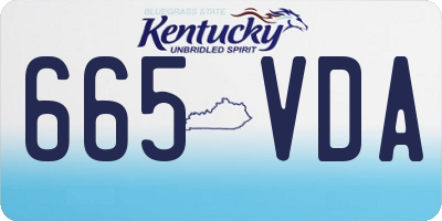KY license plate 665VDA