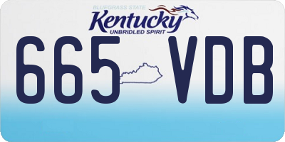 KY license plate 665VDB